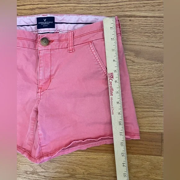 American Eagle Outfitters Shorts Women’s Sz 6 Pink /Salmon Stretch Midi Pockets - Picture 10 of 10